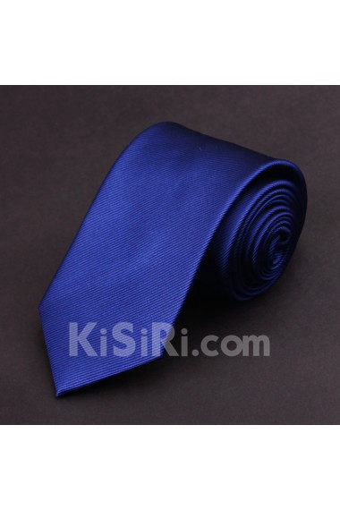 Blue Striped Polyester NeckTie