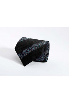 Black Floral 100% Silk NeckTie