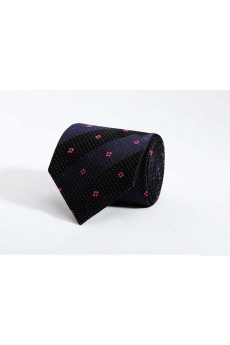 Black Floral 100% Silk NeckTie