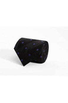 Black Floral 100% Silk NeckTie