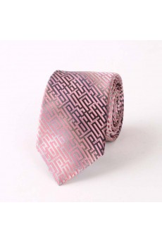 Pink Floral Polyester NeckTie