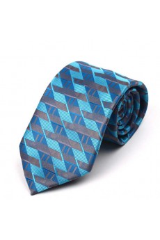 Blue Floral Polyester NeckTie