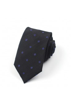 Black Floral 100% Silk NeckTie