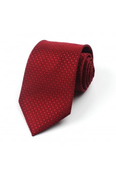 Red Polka Dot 100% Silk NeckTie