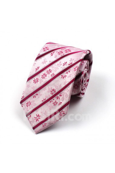 Pink Floral 100% Silk NeckTie