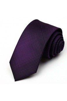 Purple Polka Dot Microfiber NeckTie