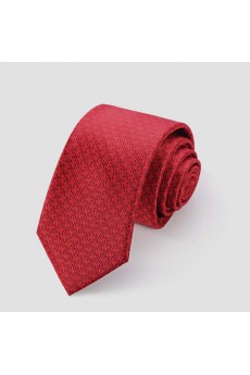 Red Floral Microfiber NeckTie