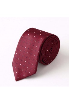 Red Polka Dot Microfiber NeckTie