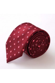 Red Floral Microfiber NeckTie