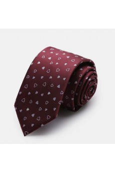 Red Floral Microfiber NeckTie