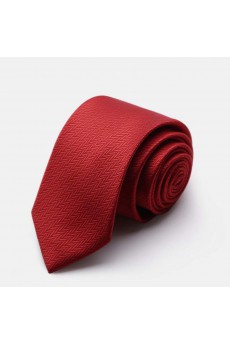 Red Floral Microfiber NeckTie