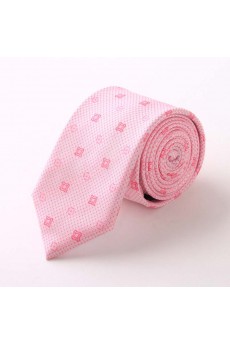 Pink Floral Microfiber NeckTie