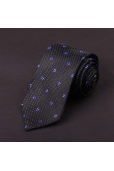 Black Floral 100% Silk NeckTie