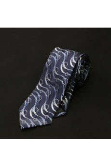 Blue Floral 100% Silk NeckTie