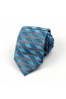 Blue Floral Polyester NeckTie