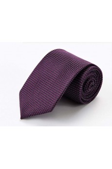 Purple Polka Dot 100% Silk NeckTie