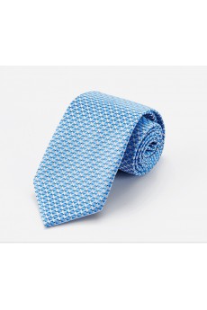 Blue Floral Cotton & Polyester NeckTie