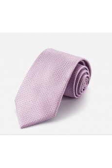 Purple Checkered Cotton & Polyester NeckTie