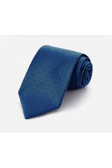 Blue Floral Cotton & Polyester NeckTie