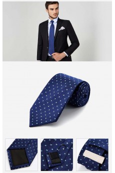 Blue Polka Dot 100% Silk NeckTie