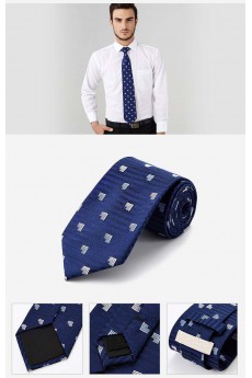 Blue Floral 100% Silk NeckTie