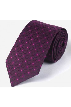 Purple Polka Dot Polyester NeckTie