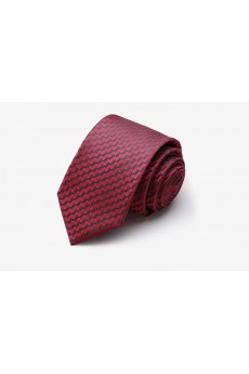 Red Floral Microfiber Skinny Tie