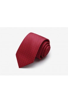 Red Floral Microfiber Skinny Tie