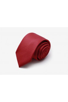 Red Floral Microfiber Skinny Tie