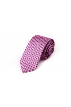 Pink Floral Microfiber Skinny Tie