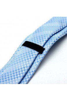Blue Polka Dot Microfiber Skinny Tie