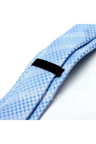 Blue Polka Dot Microfiber Skinny Tie