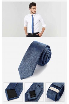 Blue Floral 100% Silk Skinny Tie