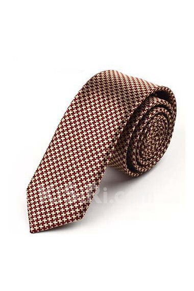 Gold Floral Microfiber Skinny Tie