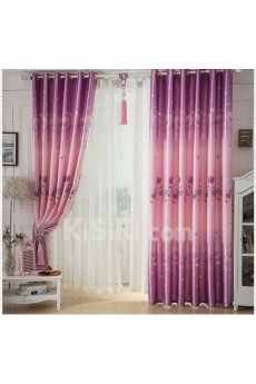 Floral Energy Saving Made to Measure Curtain (Two Panels)