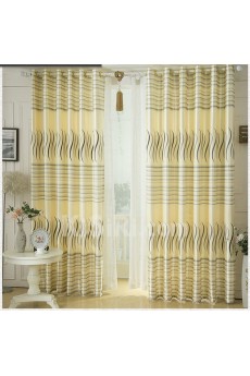 Striped Energy Saving Made to Measure Curtain (Two Panels)