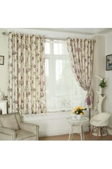 Floral Energy Saving Made to Measure Curtain (Two Panels)