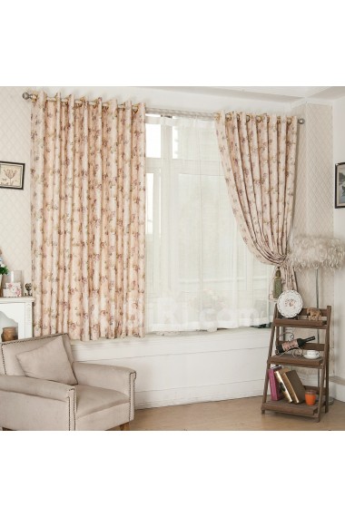 Floral Energy Saving Made to Measure Curtain (Two Panels)