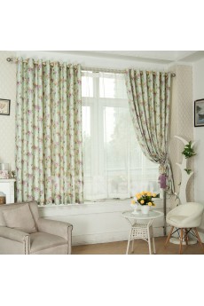 Floral Energy Saving Made to Measure Curtain (Two Panels)