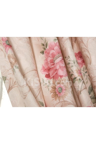 Floral Energy Saving Made to Measure Curtain (Two Panels)