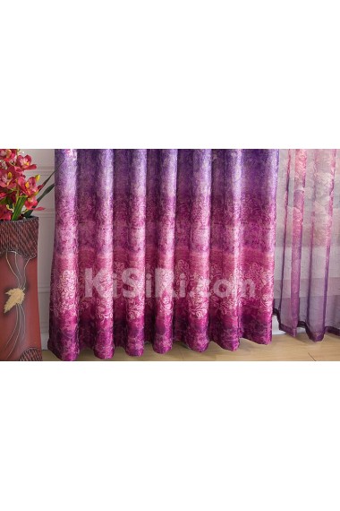 Floral Energy Saving Made to Measure Curtain (Two Panels)