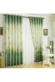 Floral Energy Saving Made to Measure Curtain (Two Panels)