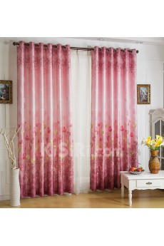 Floral Energy Saving Made to Measure Curtain (Two Panels)