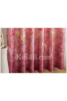 Floral Energy Saving Made to Measure Curtain (Two Panels)