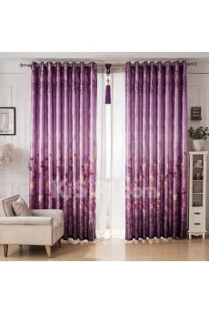 Floral Energy Saving Made to Measure Curtain (Two Panels)