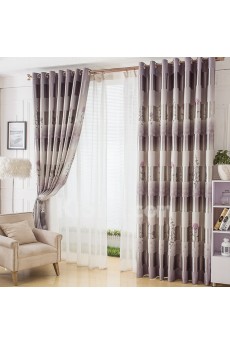 Striped Energy Saving Made to Measure Curtain (Two Panels)