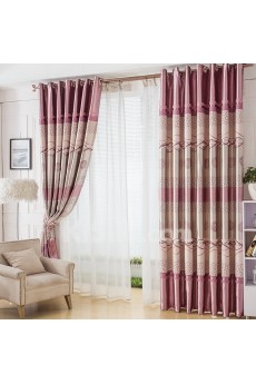 Striped Energy Saving Made to Measure Curtain (Two Panels)