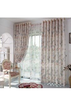 Floral Energy Saving Made to Measure Curtain (Two Panels)