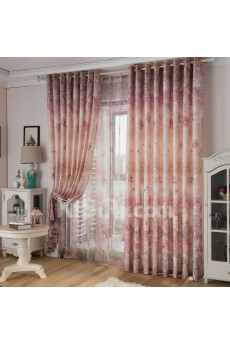 Floral Energy Saving Made to Measure Curtain (Two Panels)