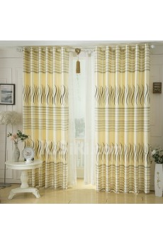 Striped Energy Saving Made to Measure Curtain (Two Panels)